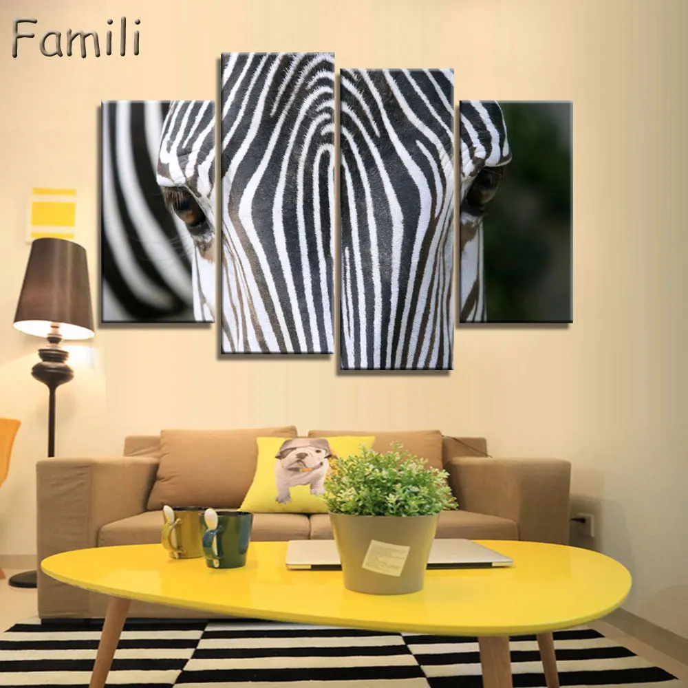 Mordern Canvas Painting Zebra Frameless Animal Art Poster Wall Horse Oil Picture Home Decor Print on Canvas for Living Room 4pcs
Mordern Canvas Painting Zebra Frameless Animal Art Poster Wall Horse Oil Picture Home Decor Print on Canvas for Living Room 4pcs