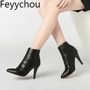Women's Boots Super High Heel Warm Pu Ankle Pointed Toe Zip Fashion Boots Basic 2019 New Sexy Casual Black White Big Size 34-48
Women's Boots Super High Heel Warm Pu Ankle Pointed Toe Zip Fashion Boots Basic 2019 New Sexy Casual Black White Big Size 34-48