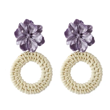 AENSOA Handmade Charm Straw Weave Rattan Braid Drop Earrings Hollow Vine Braid Round Circle Boho Earrings Resin Flowers Jewelry
AENSOA Handmade Charm Straw Weave Rattan Braid Drop Earrings Hollow Vine Braid Round Circle Boho Earrings Resin Flowers Jewelry