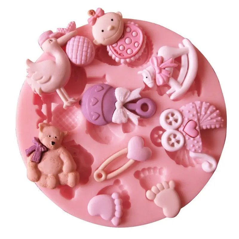 Baby Series Bear Foot Shaped Silicone Cake Mold , Bakeware Mould For Chocolate Soap Fondant Cake Tools Cake Decorating
Baby Series Bear Foot Shaped Silicone Cake Mold , Bakeware Mould For Chocolate Soap Fondant Cake Tools Cake Decorating