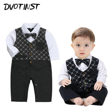 Dvotinst Baby Boys Clothes Full Sleeves Plaid Gentleman Bow Tie Romper Outfits Infant Toddler Wedding Jumpsuit Birthday Costume
Dvotinst Baby Boys Clothes Full Sleeves Plaid Gentleman Bow Tie Romper Outfits Infant Toddler Wedding Jumpsuit Birthday Costume