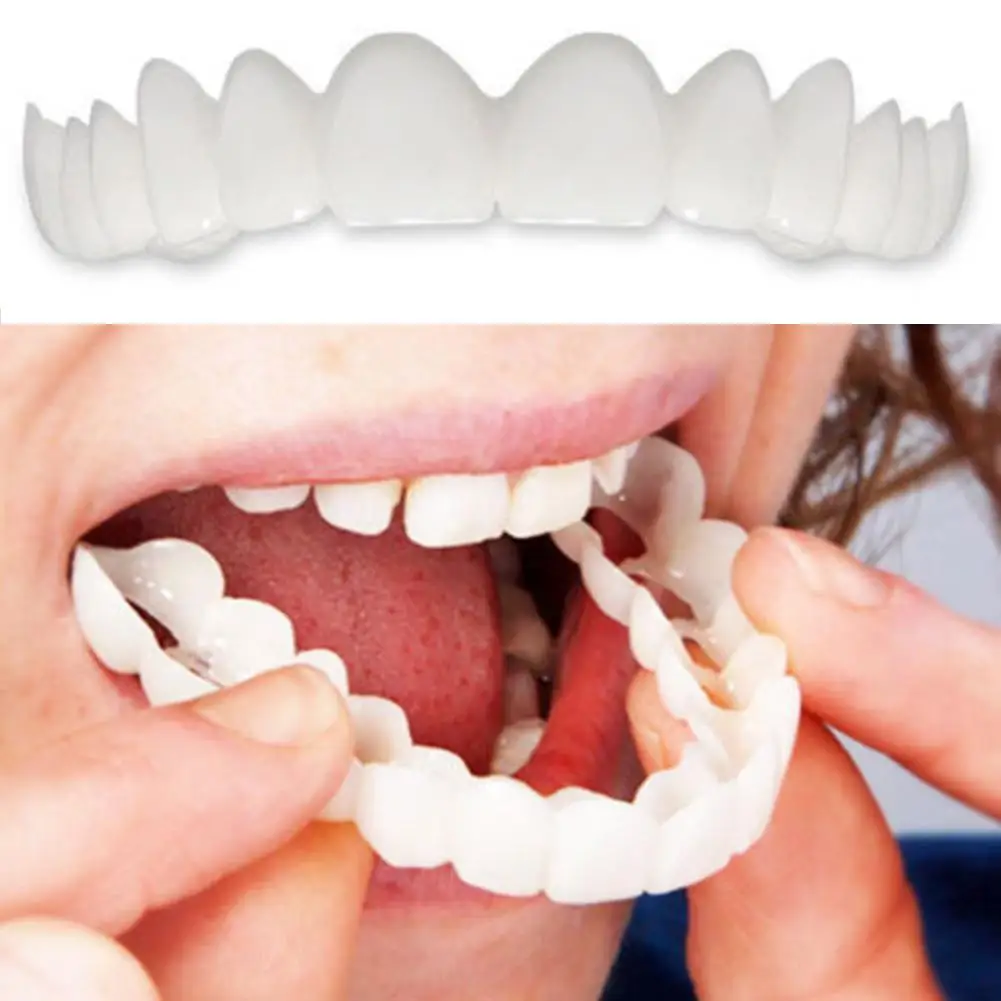 Hot 2Pcs/Set Comfort Fit Flex White Fake Teeth Top Veneer Denture for Men Women Oral Supplies Newest
Hot 2Pcs/Set Comfort Fit Flex White Fake Teeth Top Veneer Denture for Men Women Oral Supplies Newest