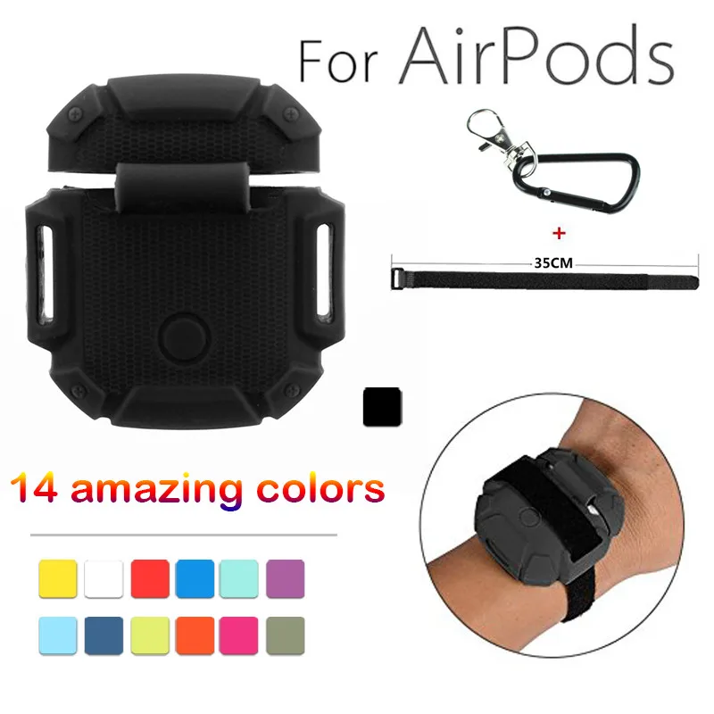 Silicone Cover Skin Case with Carabiner Anti-lost for Apple AirPods Earphone
Silicone Cover Skin Case with Carabiner Anti-lost for Apple AirPods Earphone