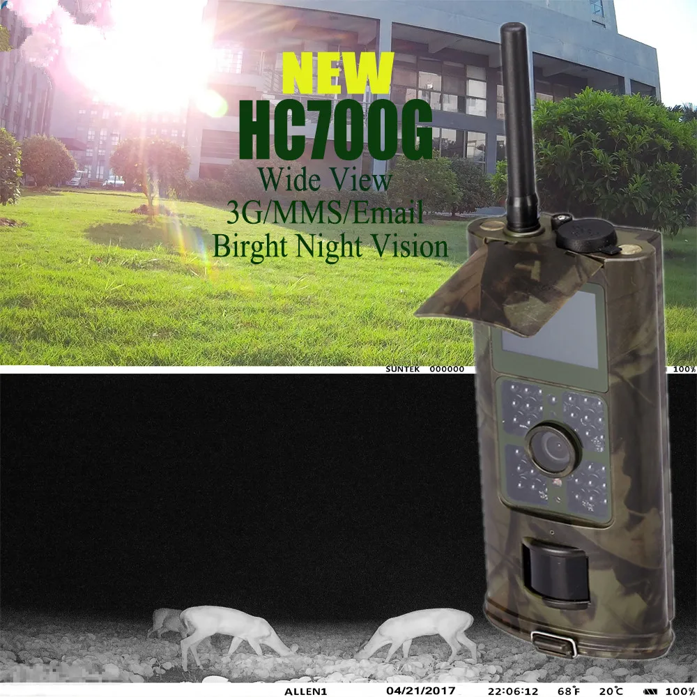 Free shipping Newest 16MP FHD Waterproof Wide Angle 3G Hunting Trail Camera with Brightness Night Vision and Timelapse HC700G
Free shipping Newest 16MP FHD Waterproof Wide Angle 3G Hunting Trail Camera with Brightness Night Vision and Timelapse HC700G