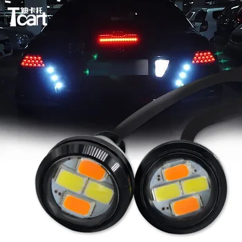 

Tcart 2pcs/lot Hot 23mm 5630 4smd 2w eagle eyes daytime running lights with amber switch back turn lights Free shipping