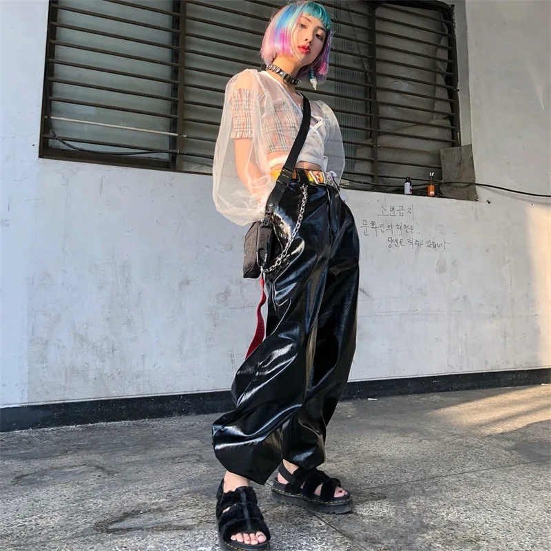 JIEZuoFang Solid Chain Leather Harem Pants Female Loose Joggers Long Pants Women Fashion Hip Hop Trousers Sweatpants Streetwear
JIEZuoFang Solid Chain Leather Harem Pants Female Loose Joggers Long Pants Women Fashion Hip Hop Trousers Sweatpants Streetwear
