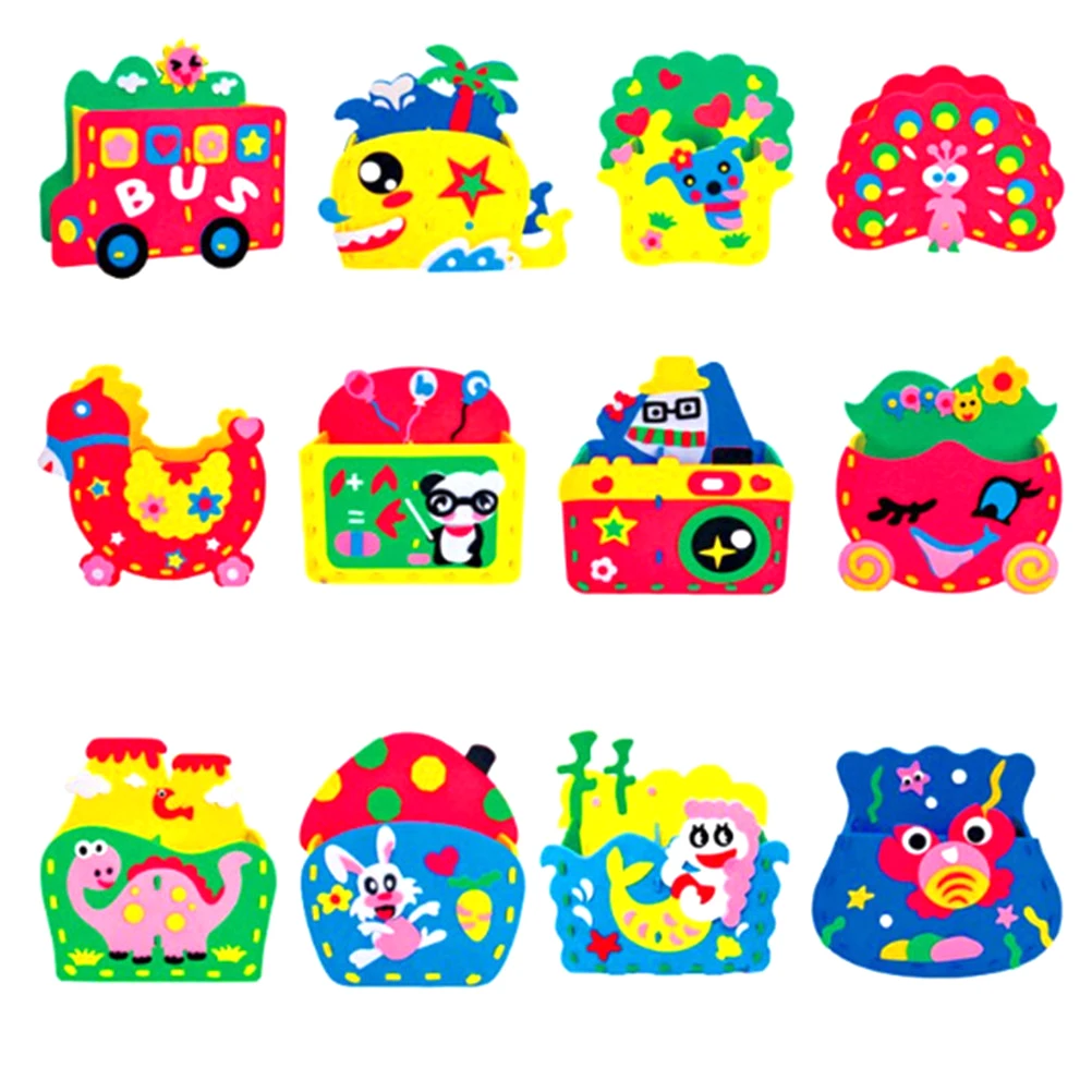 Random styles.Handmade Eva Pen Holder Eva Foam Craft Kits Kids DIY Container for Pens Educational toys for Children 1pc
Random styles.Handmade Eva Pen Holder Eva Foam Craft Kits Kids DIY Container for Pens Educational toys for Children 1pc