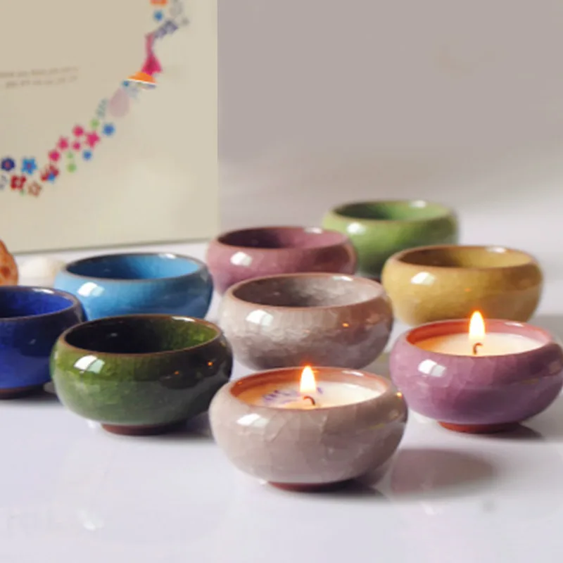 Ice Crack Colorful Ceramic Candlestick DIY Aromatherapy Candles Holders Birthday Scented Candle Making Wedding Decorations
Ice Crack Colorful Ceramic Candlestick DIY Aromatherapy Candles Holders Birthday Scented Candle Making Wedding Decorations