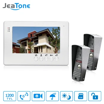 JeaTone Home Security 7 inch TFT LCD Monitor Video Door phone Intercom System With Night Vision Outdoor Camera 1200TVL
JeaTone Home Security 7 inch TFT LCD Monitor Video Door phone Intercom System With Night Vision Outdoor Camera 1200TVL