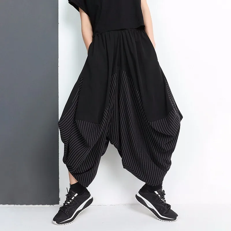 LANMREM 2019 New Fashion Sprng Spring Striped Patchwork Loose Casual Elastic Waist Trousers Women's Irregular Cross Pants YF815
LANMREM 2019 New Fashion Sprng Spring Striped Patchwork Loose Casual Elastic Waist Trousers Women's Irregular Cross Pants YF815