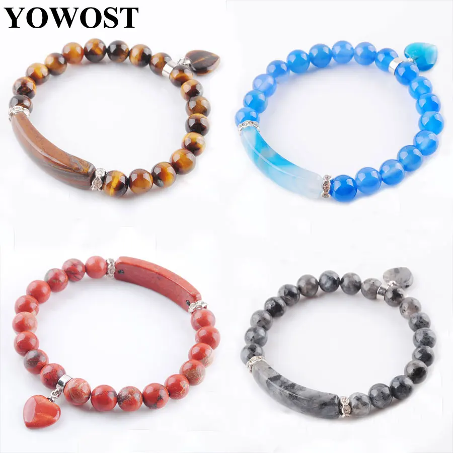 YOWOST Natural Stone Beads Strand Bracelets & Bangles Heart Shape Silver-color Fitting Women Jewelry Love Gifts IBK333
YOWOST Natural Stone Beads Strand Bracelets & Bangles Heart Shape Silver-color Fitting Women Jewelry Love Gifts IBK333
