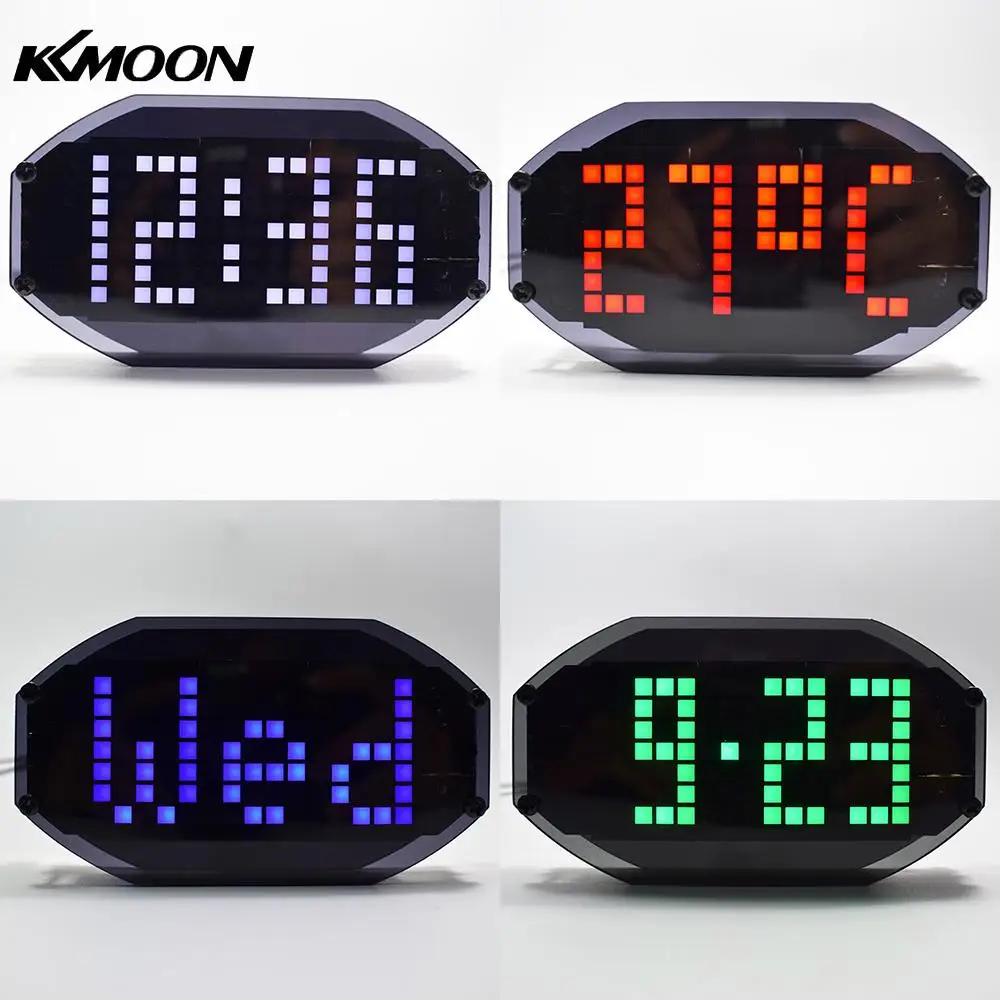 KKmoon DIY Black Digital LED Clock Matrix Desktop Electronic Learning LED Clock Kit Module Temperature Display
KKmoon DIY Black Digital LED Clock Matrix Desktop Electronic Learning LED Clock Kit Module Temperature Display