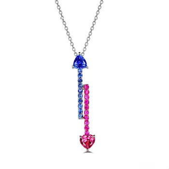 Necklace Pendants For Women S925 sterling-silver-jewelry Heart Blue&Pink Up And Down Arrowhead Fine Jewelry Necklace Accessories
Necklace Pendants For Women S925 sterling-silver-jewelry Heart Blue&Pink Up And Down Arrowhead Fine Jewelry Necklace Accessories
