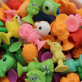 

JJR/C 50pcs/lot Good Cupule Kids Cartoon Animal Action Figures Toys Sucker Kids Mini Suction Cup Collector Capsule Model