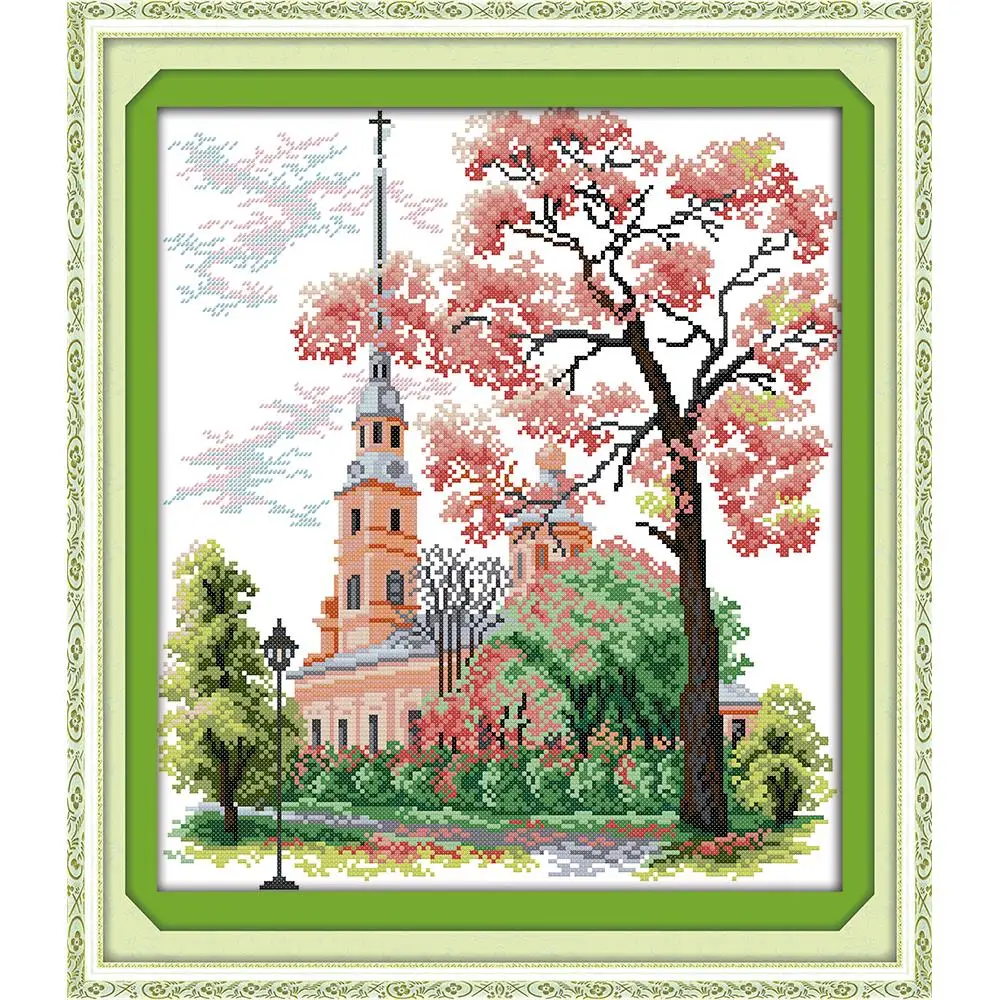 Everlasting love The village church Chinese cross stitch kits Ecological cotton stamped 11 CT DIY Christmas decorations for home
Everlasting love The village church Chinese cross stitch kits Ecological cotton stamped 11 CT DIY Christmas decorations for home