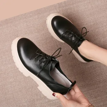 MLJUESE 2018 fashion sneakers Cow leather lace up shoes autumn spring black color Vulcanize Shoes platform sneakers size 34-42
MLJUESE 2018 fashion sneakers Cow leather lace up shoes autumn spring black color Vulcanize Shoes platform sneakers size 34-42