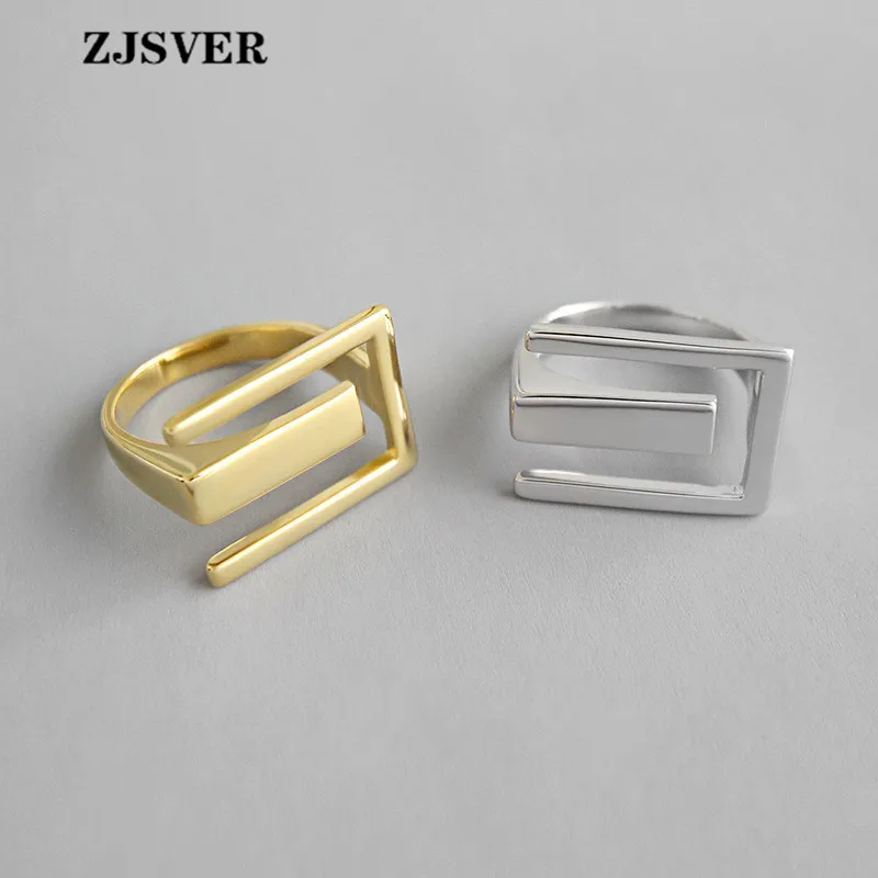 ZJSVER Minimalist Golden/Silver Geometric E Pattern Opening Adjustable Women Ring Fine Jewelry 925 Sterling Silver Rings
ZJSVER Minimalist Golden/Silver Geometric E Pattern Opening Adjustable Women Ring Fine Jewelry 925 Sterling Silver Rings