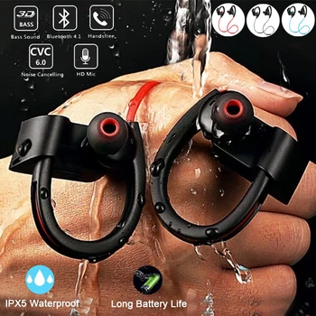 IPX5 Waterproof Shock Bass Stereo Wireless Bluetooth Sports Ear-hook Earphone In-ear Real Sound Quality
IPX5 Waterproof Shock Bass Stereo Wireless Bluetooth Sports Ear-hook Earphone In-ear Real Sound Quality