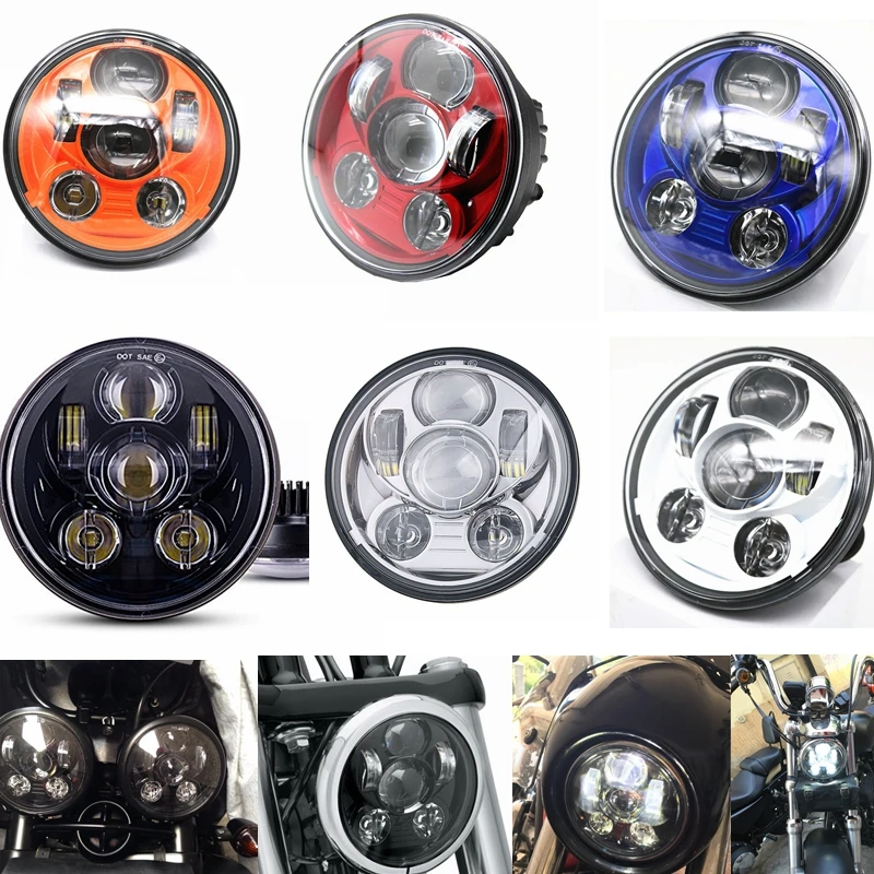 Red Chrome Blue Orange Black 5-3/4" 5.75 inch LED Projector H4 Headlight for Harley Davidson Dyna CVO V-Rod Night Rod Street 500
Red Chrome Blue Orange Black 5-3/4" 5.75 inch LED Projector H4 Headlight for Harley Davidson Dyna CVO V-Rod Night Rod Street 500