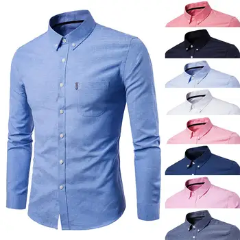 Men Business Dress Shirts Smart Casual SHirts Autumn Men Tops Concise Solid Color Standing Collar Tops Male Shirts san0
Men Business Dress Shirts Smart Casual SHirts Autumn Men Tops Concise Solid Color Standing Collar Tops Male Shirts san0