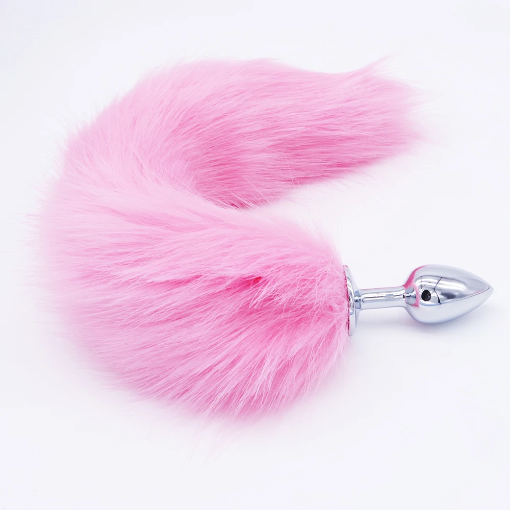 Long Smooth Metal Butt Plug Toy Women Sexy Fox Tail Anal Plug Sex Toys