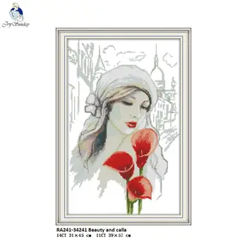 Needlework, Beauty and Calla Aida Painting Cross stitch kits DMC 14CT 11CT Cotton Fabric Hotel Home Decor Factory Wholesale
Needlework, Beauty and Calla Aida Painting Cross stitch kits DMC 14CT 11CT Cotton Fabric Hotel Home Decor Factory Wholesale