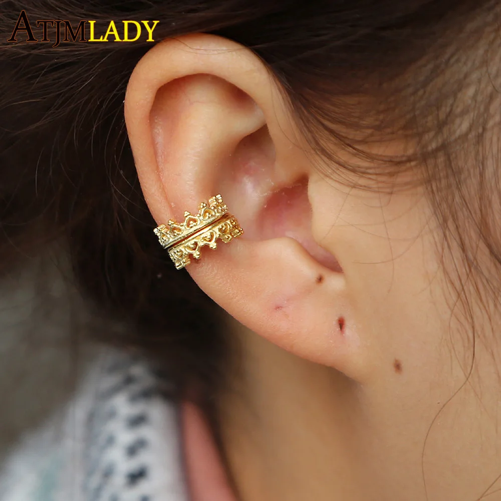 925 sterling silver minimalist Ear Cuff Earrings for Women Gold filled heart crown cz Rhinestone Clip Earrings Without Piercing
925 sterling silver minimalist Ear Cuff Earrings for Women Gold filled heart crown cz Rhinestone Clip Earrings Without Piercing