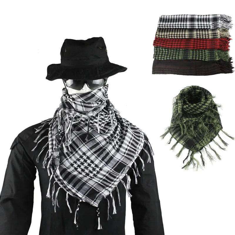 Hunting Army Military Keffiyeh Shemagh Tactical Multifunction Arabic Scarf Shawl Neck Cover Head Wrap for Hiking Airsoft
Hunting Army Military Keffiyeh Shemagh Tactical Multifunction Arabic Scarf Shawl Neck Cover Head Wrap for Hiking Airsoft