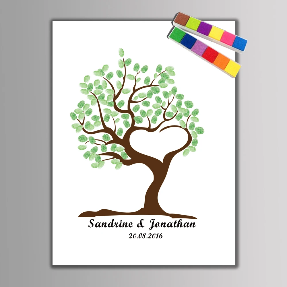 Anniversary DIY Love Tree Fingerprint Canvas Painting With Ink Guest Book Printings Wedding Party Decor Valentine's Day Gift
Anniversary DIY Love Tree Fingerprint Canvas Painting With Ink Guest Book Printings Wedding Party Decor Valentine's Day Gift