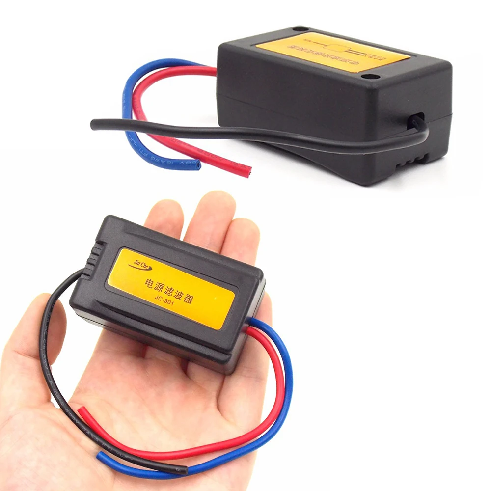 12V Motorcycles Car Filtering the noise Audio power filter Eliminate the interference noise power
12V Motorcycles Car Filtering the noise Audio power filter Eliminate the interference noise power