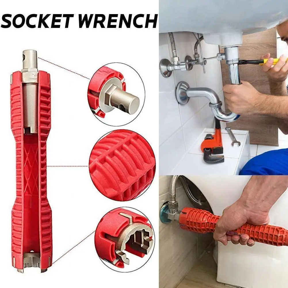 Faucet Sink Installer Double Head Faucet Wrench Spanner AntiSlip Bathroom Multifunction Lavabo Floor Water Wrench Sink Spanner
Faucet Sink Installer Double Head Faucet Wrench Spanner AntiSlip Bathroom Multifunction Lavabo Floor Water Wrench Sink Spanner