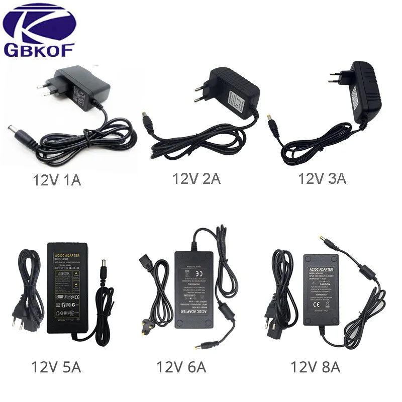 1Pcs 1A 2A 3A 5A 6A 8A Power Supply Adapter AC100V -240V to DC 12V lighting Transformer Converter Charger Driver LED Strip light
1Pcs 1A 2A 3A 5A 6A 8A Power Supply Adapter AC100V -240V to DC 12V lighting Transformer Converter Charger Driver LED Strip light