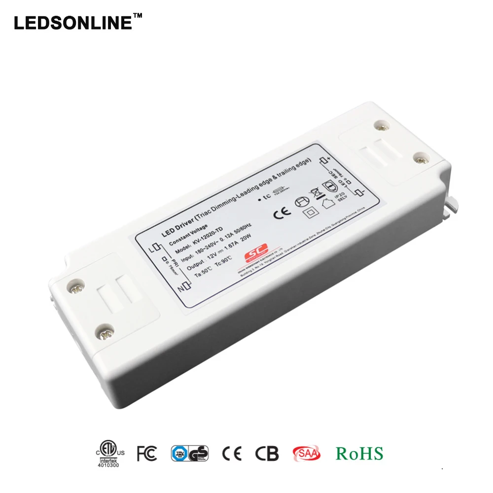 5pcs LED Driver Traic Constant Voltage Dimmable Power Supply DC12V 24V 20W 30W 45W for LED Lighting SC KV Series Dimming 0-100%
5pcs LED Driver Traic Constant Voltage Dimmable Power Supply DC12V 24V 20W 30W 45W for LED Lighting SC KV Series Dimming 0-100%