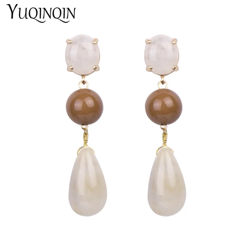 Trendy Long Metal Dangle Big Round Resin Fashion Earring for Women Geometric Acrylic Drop Earrings for Girl Jewelry Brincos 2019
Trendy Long Metal Dangle Big Round Resin Fashion Earring for Women Geometric Acrylic Drop Earrings for Girl Jewelry Brincos 2019