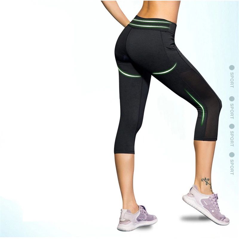 Women bodybuilding Legging Mesh Black Capri Leggings Sexy Fitness Sporting Pants with Pocket Mid-Calf Trousers jegging trousers
Women bodybuilding Legging Mesh Black Capri Leggings Sexy Fitness Sporting Pants with Pocket Mid-Calf Trousers jegging trousers