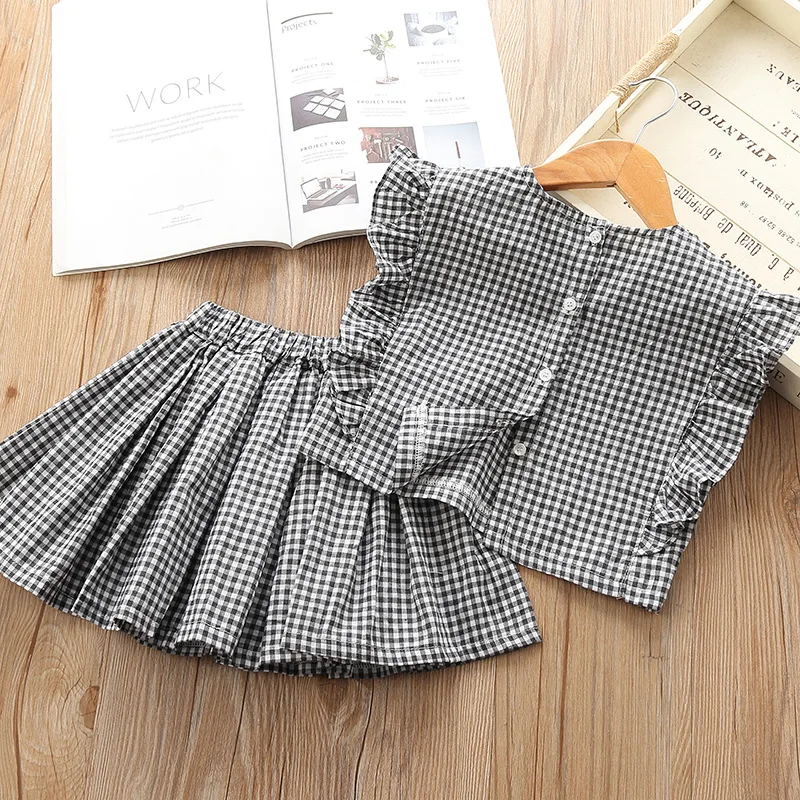 Summer Style Kids Clothes Fashion Plaid Bow Flower T shirt + Pant Baby Suits Children Clothing Set Baby Girls Clothes
Summer Style Kids Clothes Fashion Plaid Bow Flower T shirt + Pant Baby Suits Children Clothing Set Baby Girls Clothes