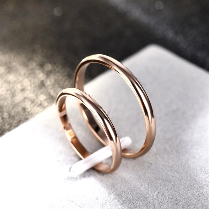 Stainless steel ring titanium steel rose gold anti-allergic smooth simple wedding couple ring jewelry men and women gifts
Stainless steel ring titanium steel rose gold anti-allergic smooth simple wedding couple ring jewelry men and women gifts