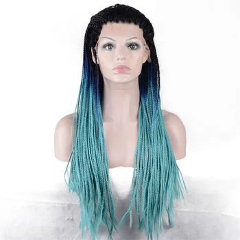 StrongBeauty Women's Lace Front wig Plait Hair Synthetic Light Bluer Ombre Long Braiding African American Wigs
StrongBeauty Women's Lace Front wig Plait Hair Synthetic Light Bluer Ombre Long Braiding African American Wigs