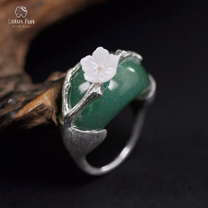 Lotus Fun 925 Sterling Silver Rings for Women Green Aventurine Stone Unique Fine Jewelry Big Punk Plum Flower Rings Size 7.5
Lotus Fun 925 Sterling Silver Rings for Women Green Aventurine Stone Unique Fine Jewelry Big Punk Plum Flower Rings Size 7.5