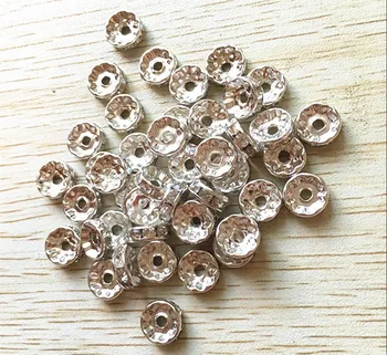 6mm/8mm/10mm (Choose size) Silver color Crystal Rhinestone Rondelle copper materials Spacer Beads for Jewelry Makings
6mm/8mm/10mm (Choose size) Silver color Crystal Rhinestone Rondelle copper materials Spacer Beads for Jewelry Makings
