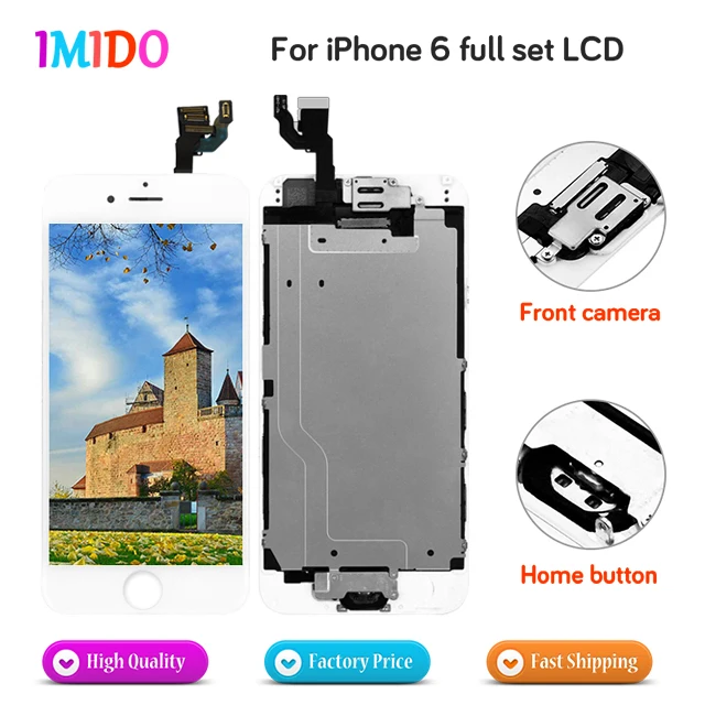 Full Assembly For iPhone 6 OEM LCD Touch Screen Digitizer For i6 Display With Spare Parts Button Speaker Front Camera Free DHL
Full Assembly For iPhone 6 OEM LCD Touch Screen Digitizer For i6 Display With Spare Parts Button Speaker Front Camera Free DHL