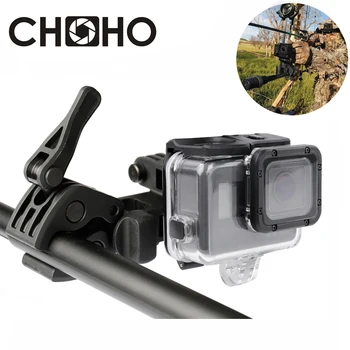 

Gun Rifle Fishing Pole Archers Stabilizer Mount Clip Tube Bracket Clamp Double Fixed Base For Gopro Hero 5 6 7 Accessories