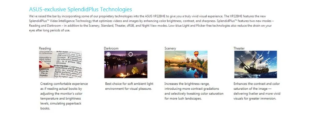 ASUS VP228HE Gaming Monitor - 21.5"FHD (1920x1080) , 1ms, Low Blue Light, Flicker Free 9 228he5