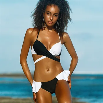Sexy Cross Swimwear Women Beach Swimsuit Brazilian Bathing Suit Hater Patchwork Bandage Bikini Set Swimming Beachwear Biquini
Sexy Cross Swimwear Women Beach Swimsuit Brazilian Bathing Suit Hater Patchwork Bandage Bikini Set Swimming Beachwear Biquini