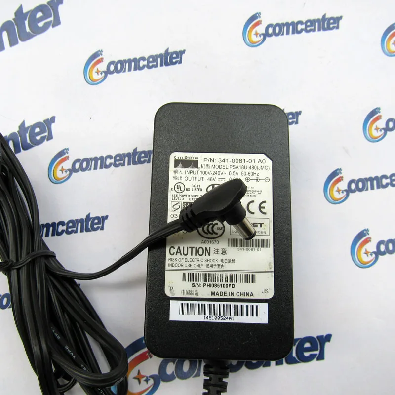 Genuine Cisco Power Adapter for IP Phone//Aironet//AP 48V 0.38A AA25480L//341-0306