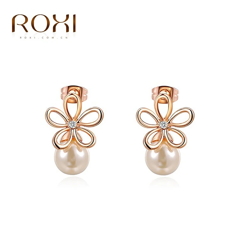 ROXI 2017 Fashion Jewelry Rose Gold Color Statement Flower Stud Earrings For Women Engagement Wedding Earrings orecchini donna
ROXI 2017 Fashion Jewelry Rose Gold Color Statement Flower Stud Earrings For Women Engagement Wedding Earrings orecchini donna
