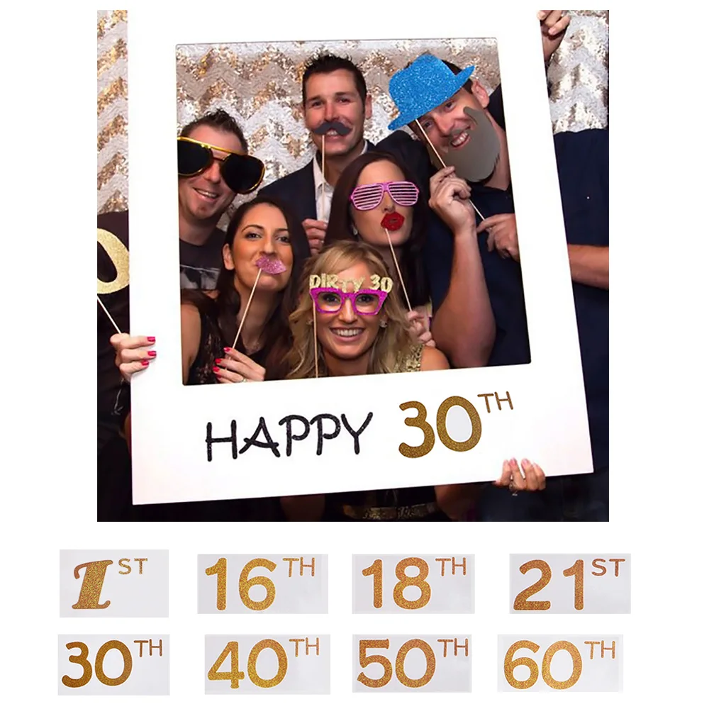 Happy 1/16/18/21/30/40/50/60th Photo Booth Frame Happy Birthday Photo Booth Props Birthday Party Decoration Photo Frame
Happy 1/16/18/21/30/40/50/60th Photo Booth Frame Happy Birthday Photo Booth Props Birthday Party Decoration Photo Frame