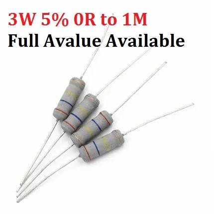 200pcs 3W (0R ~ 1M) 10K ohm Carbon Film Resistor 680R 4.7k 2.2K 1K 100K Metal film 9.1.2.3.4.5.6.7.8./k/3/5/6/7/8/0/r Free Ship
200pcs 3W (0R ~ 1M) 10K ohm Carbon Film Resistor 680R 4.7k 2.2K 1K 100K Metal film 9.1.2.3.4.5.6.7.8./k/3/5/6/7/8/0/r Free Ship