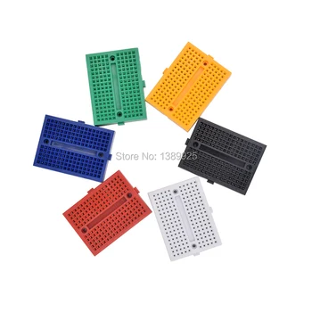 

Free Shipping wholesale 50pcs SYB-170 Mini Solderless Prototype Experiment Test Breadboard 170 Tie-points 35*47*8.5mm