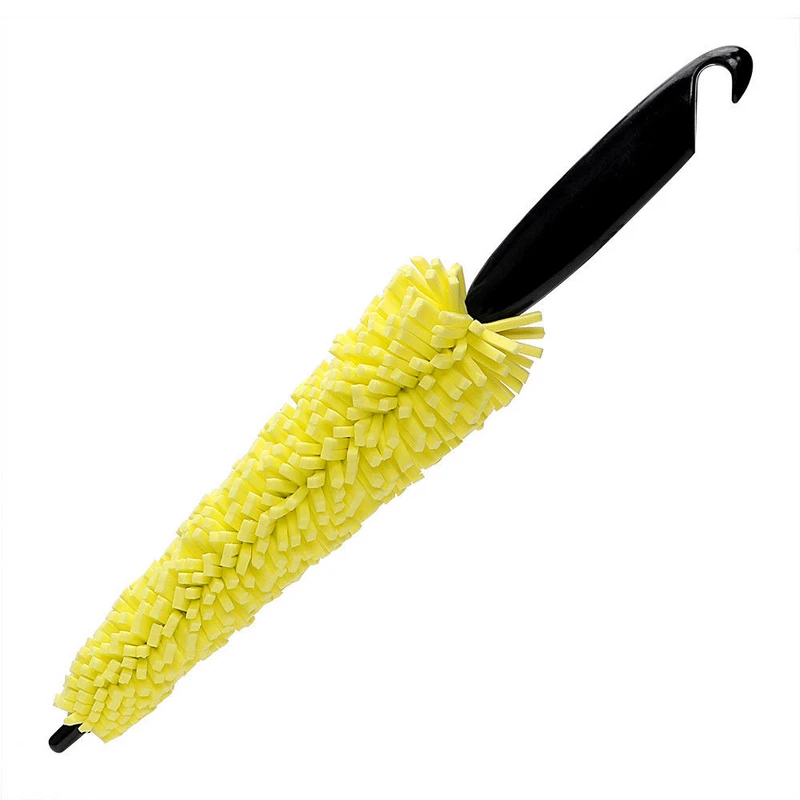 1Pcs Car Washing Wheel Brush Car Tire Rim Cleaning Sponge Plastic Handle Wheel Rim Tire Washing Cleaning Scrub Brush